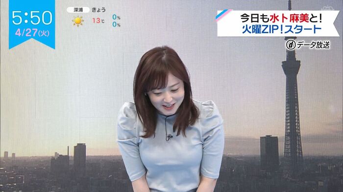 ZIP Mizuki Asami Ana will show off the big stretched on the bread pan from the morning ※ There is an image 6th image