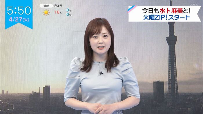 ZIP Mizuki Asami Ana will show off the big stretched on the bread pan from the morning ※ There is an image 9th image